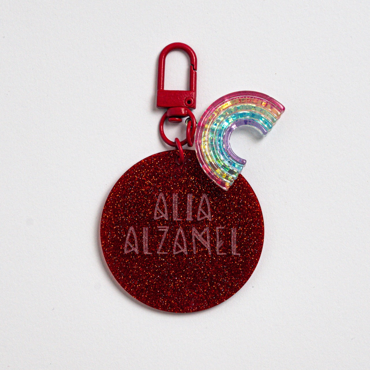 Charm Glitter Acrylic Bag Tag
