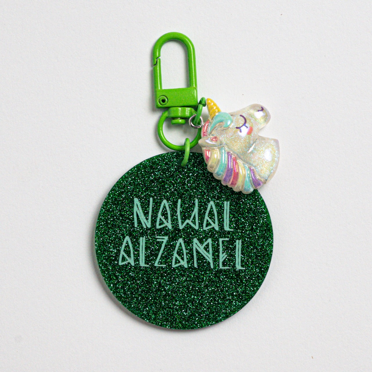 Charm Glitter Acrylic Bag Tag
