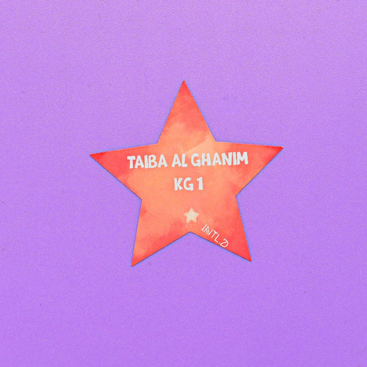 Pink/Purple Star Gradient Labels