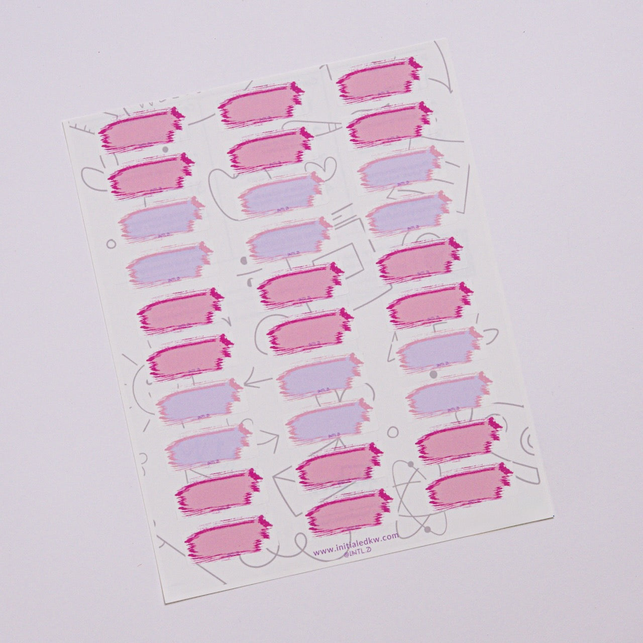 Mini Pink/Purple Stroke Labels