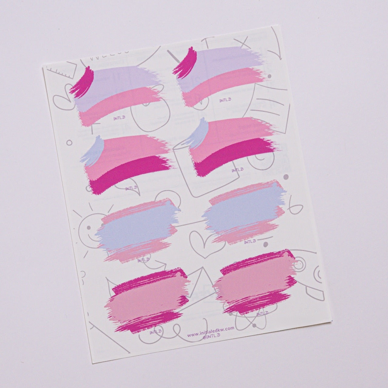 Regular Pink/Purple Strokes Label