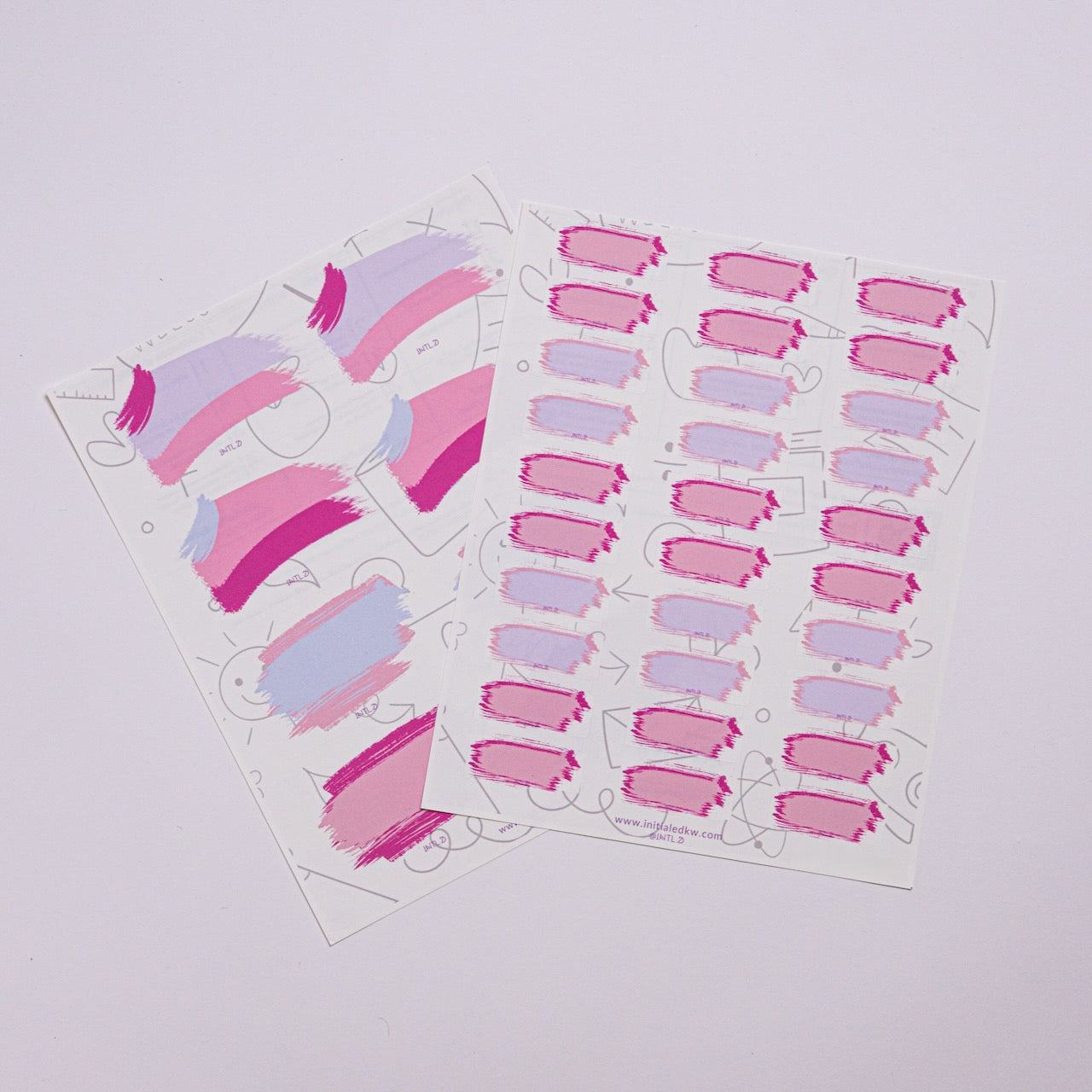Pink/Purple Strokes Label Bundle