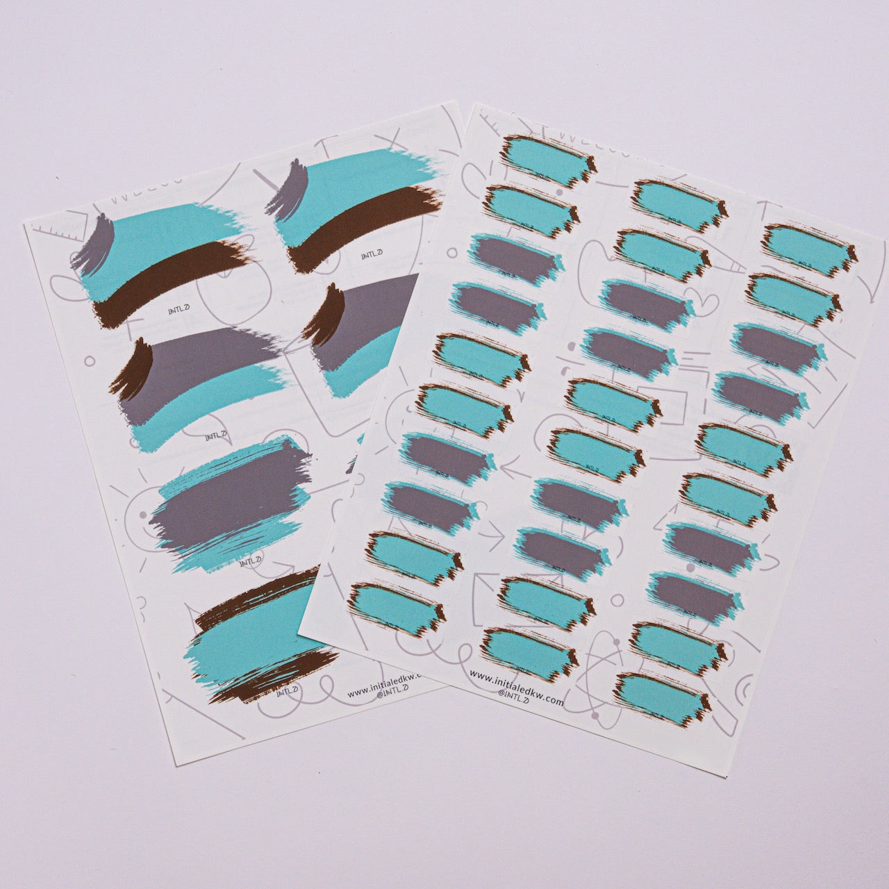 Mint/Grey Strokes Label Bundle