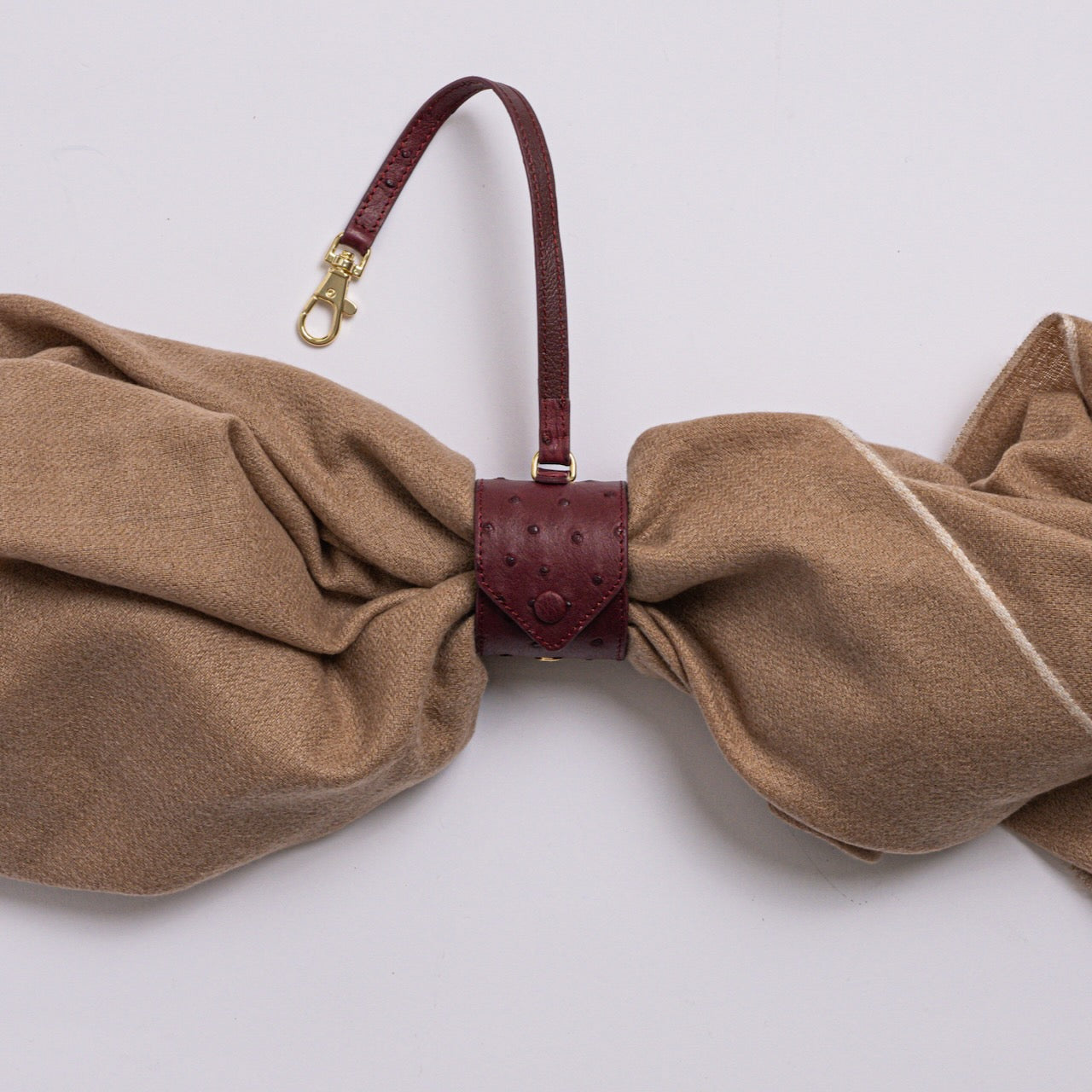 Exotic Leather Scarf Holder