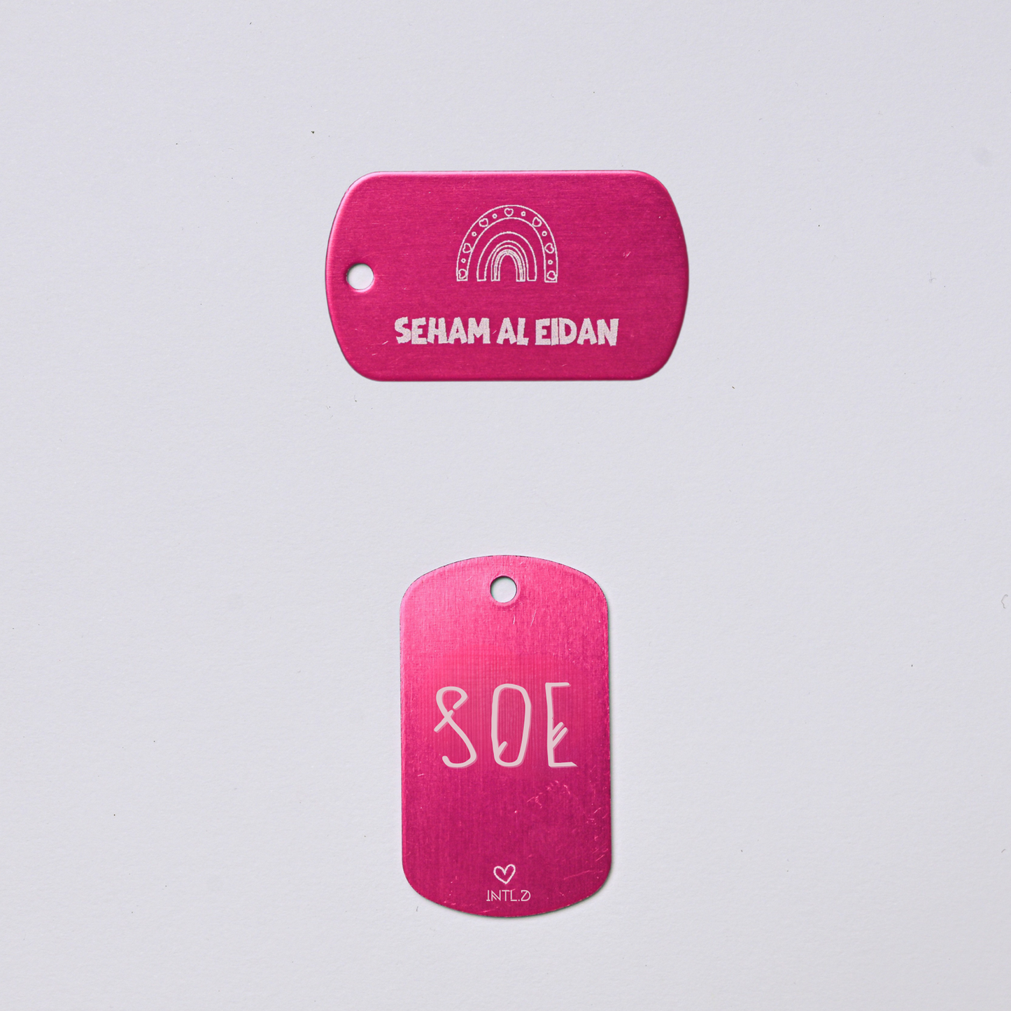Rainbow Frame Metal Bag Tag
