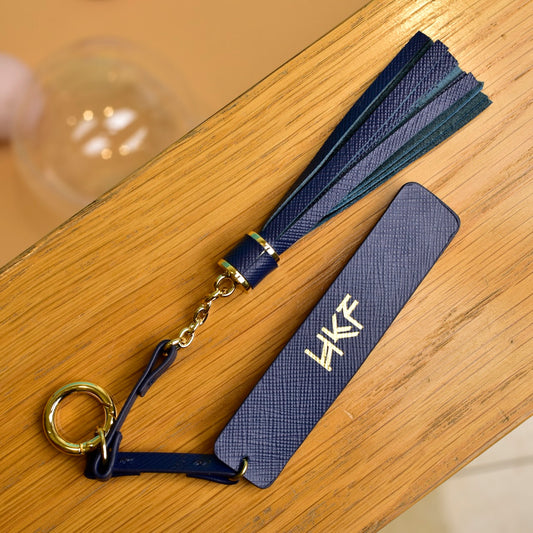 Saffiano Tassel Keychain