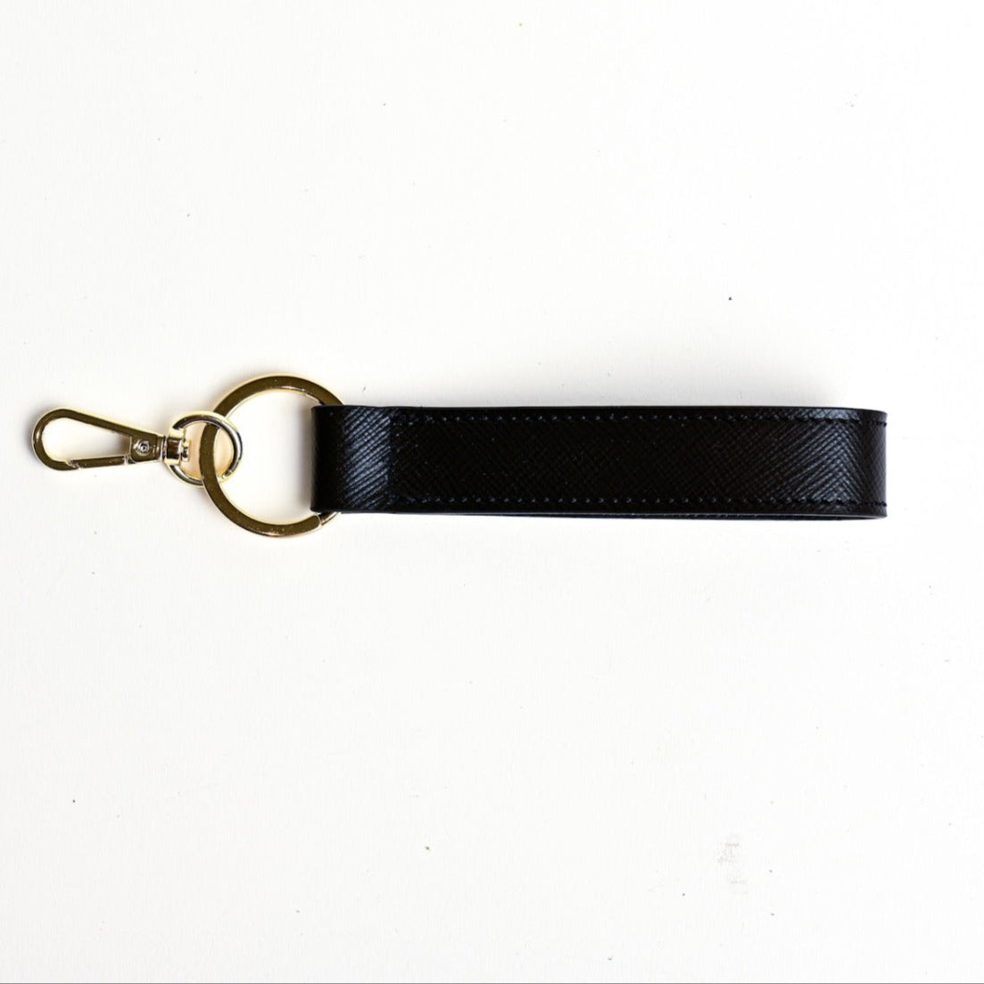 Saffiano Strip Keychain