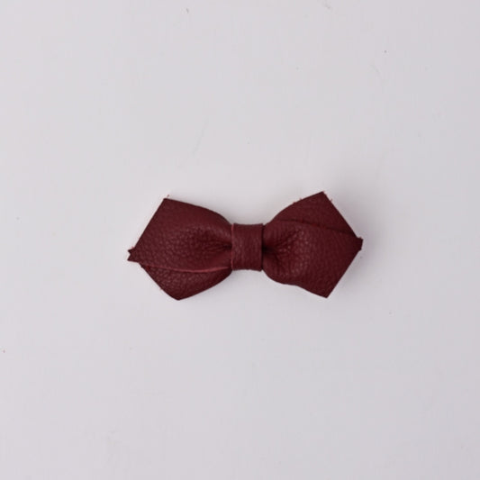Leather Criss Cross Clip