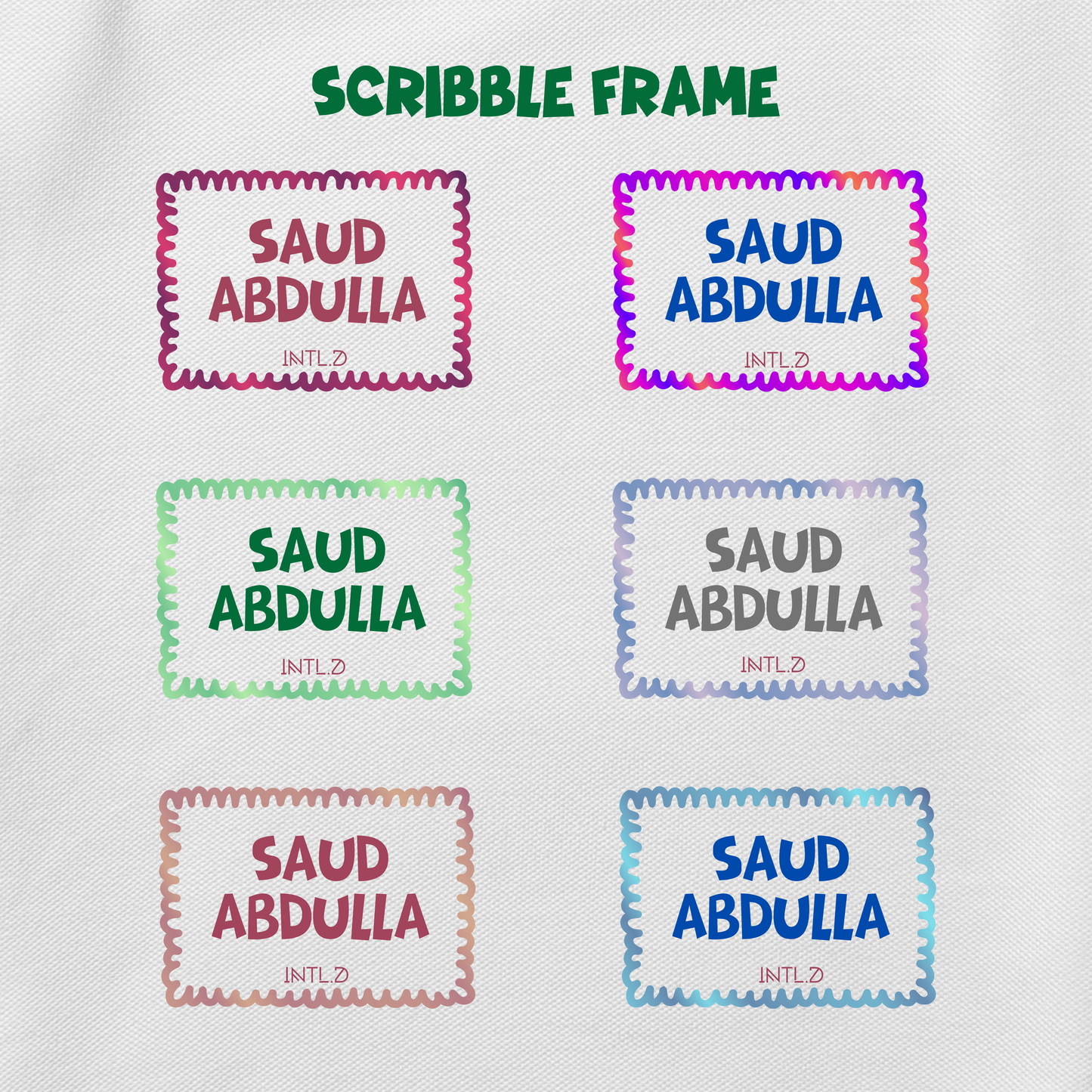 Iron On Labels (Light Colored Fabrics ONLY)