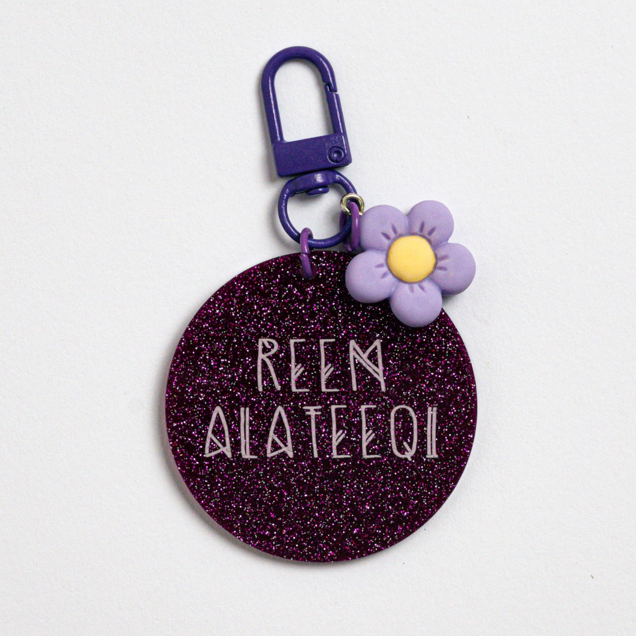 Charm Glitter Acrylic Bag Tag