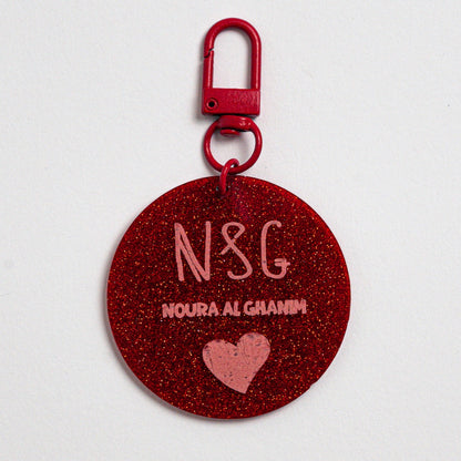 Glitter Acrylic Keychain