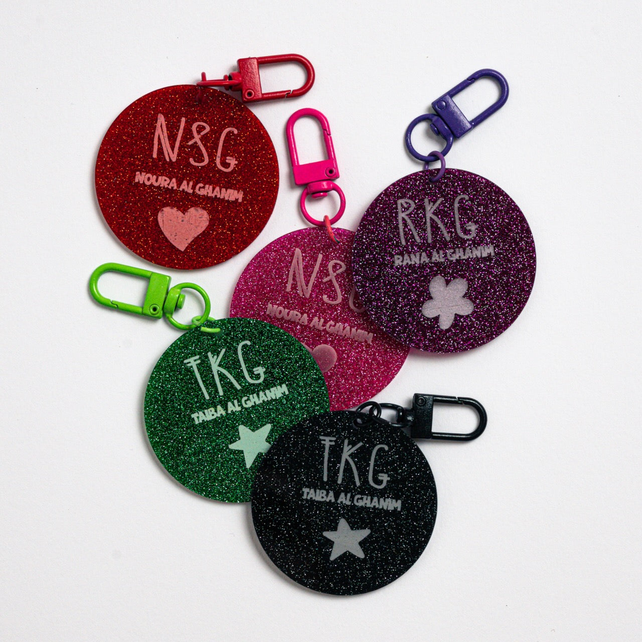 Glitter Acrylic Keychain
