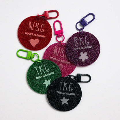 Glitter Acrylic Keychain