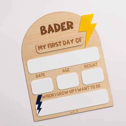 First Day of School Board