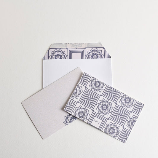 Square Flowers Card Set