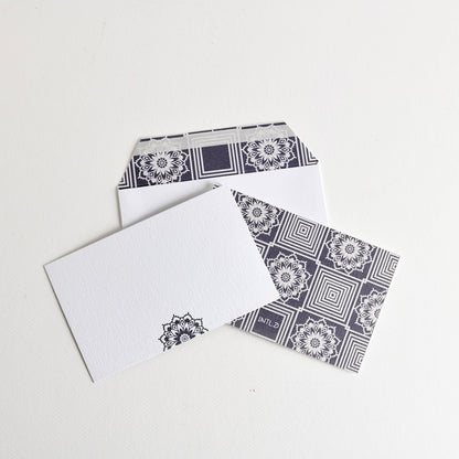 Square Flowers Card Set