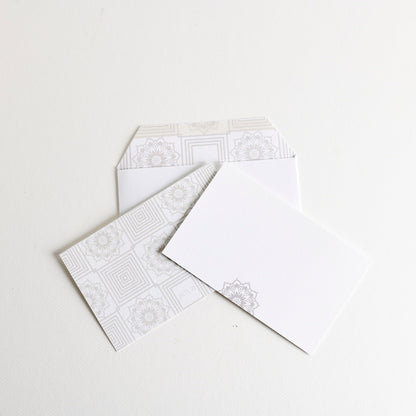 Square Flowers Card Set
