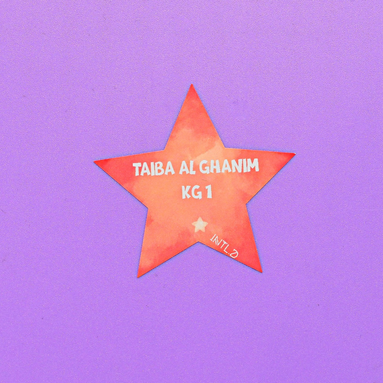 Pink/Purple Star Gradient Labels