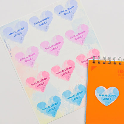 Cloud Heart Shape Label