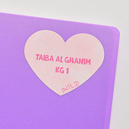 Watercolor Heart Shape Label