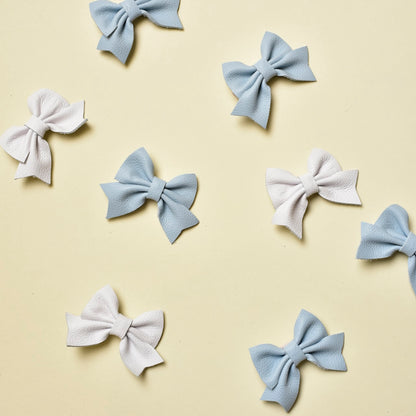 Leather Sailor Bow Clip