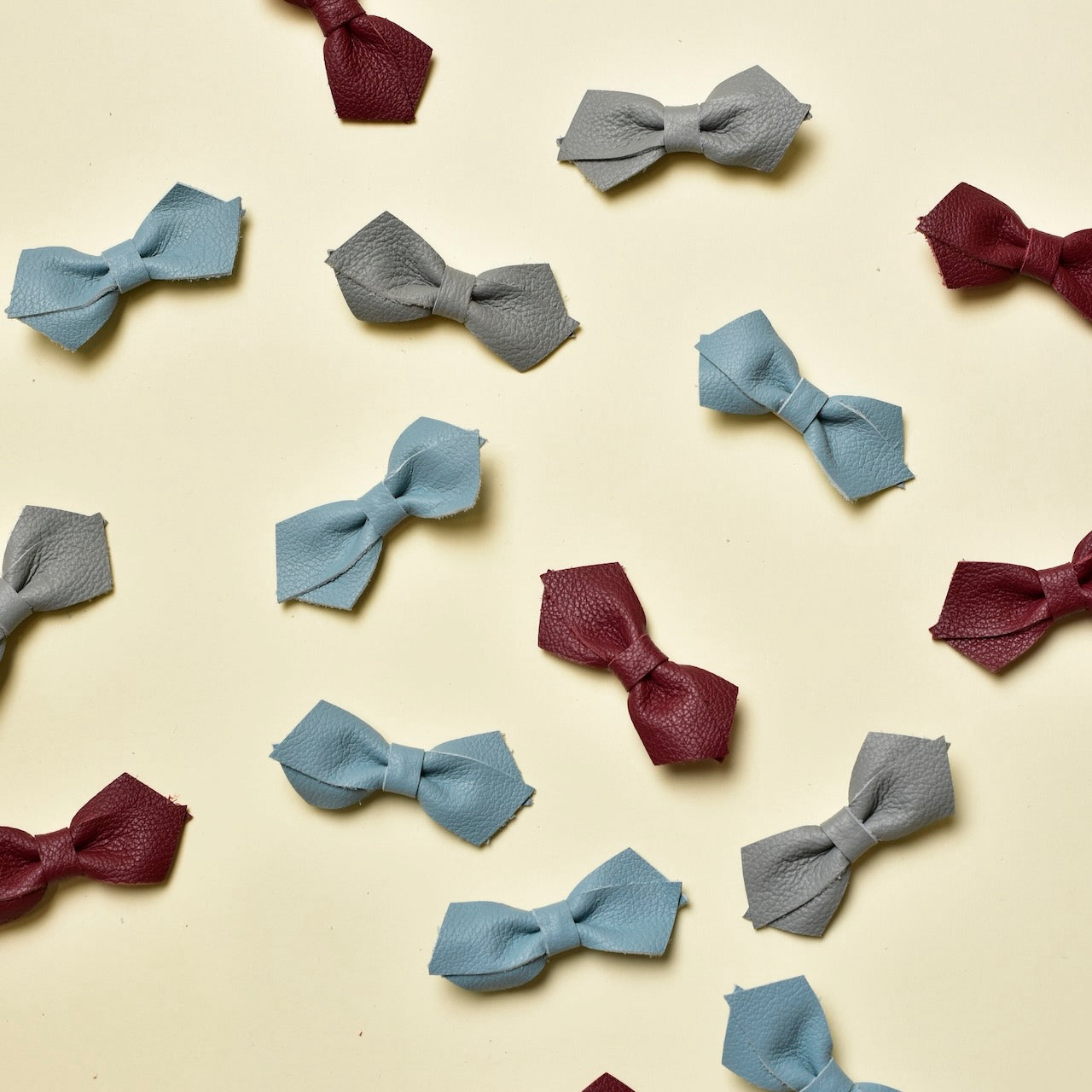Leather Criss Cross Clip