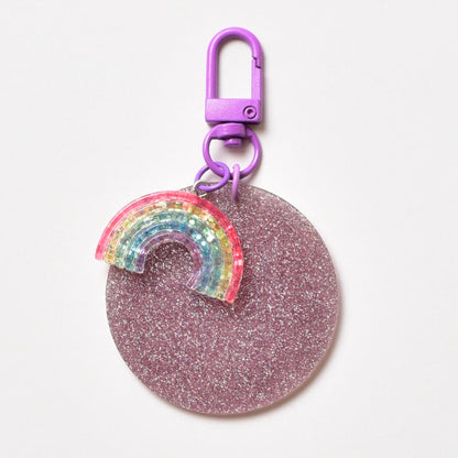 Charm Glitter Acrylic Bag Tag