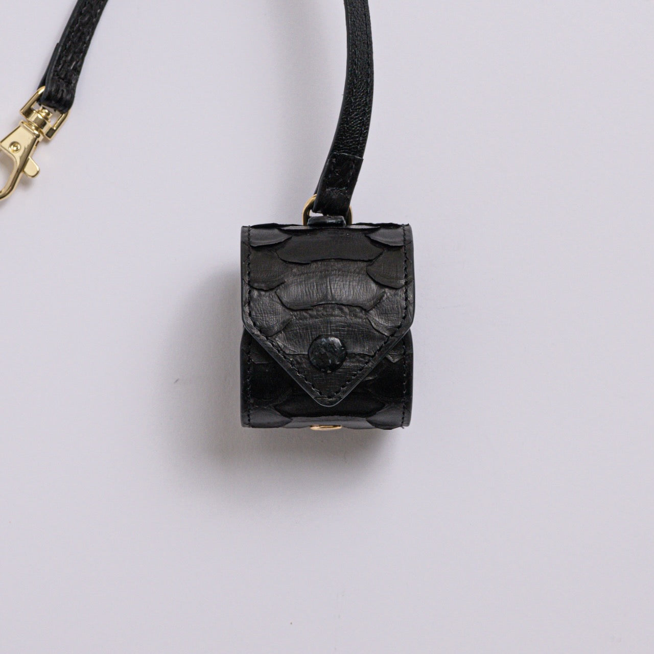 Exotic Leather Scarf Holder