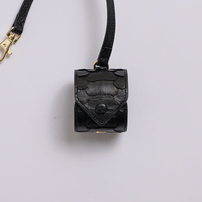 Exotic Leather Scarf Holder