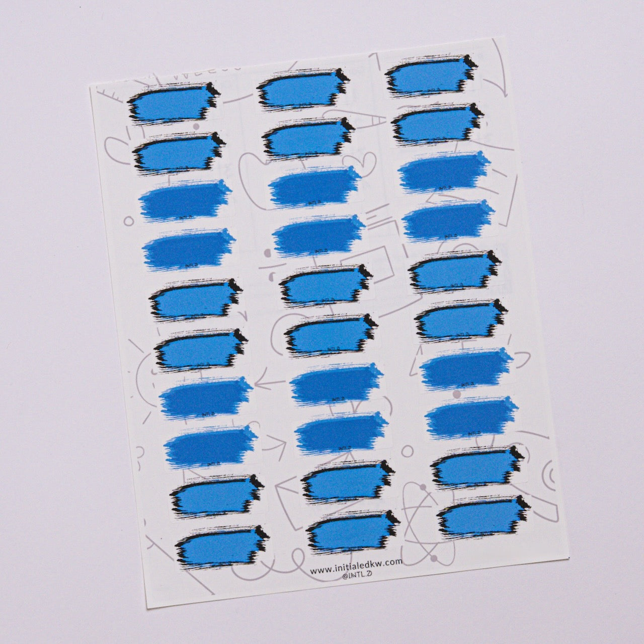Mini Blue Stroke Labels