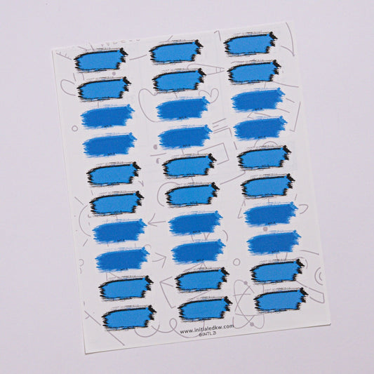 Mini Blue Stroke Labels