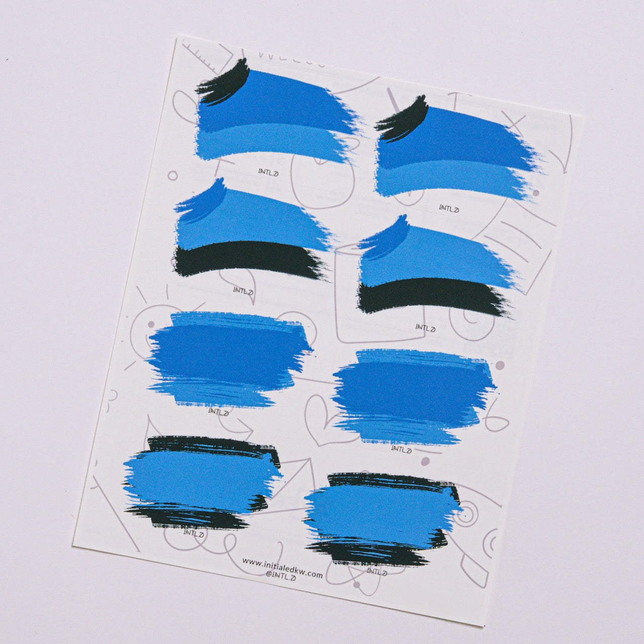 Regular Blue Strokes Label