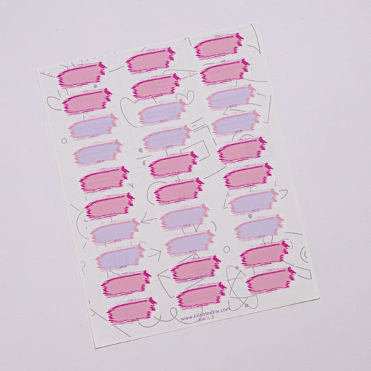 Mini Pink/Purple Stroke Labels