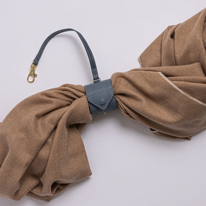 Exotic Leather Scarf Holder