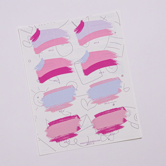 Regular Pink/Purple Strokes Label