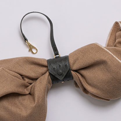 Exotic Leather Scarf Holder