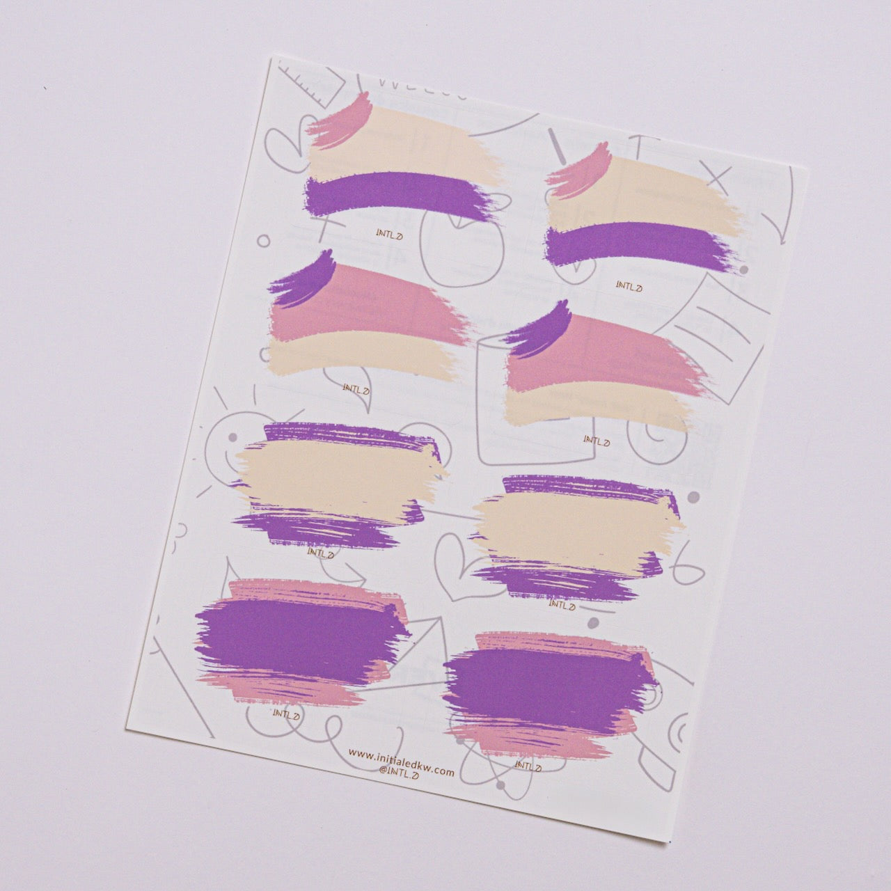 Regular Purple/Peach Strokes Label