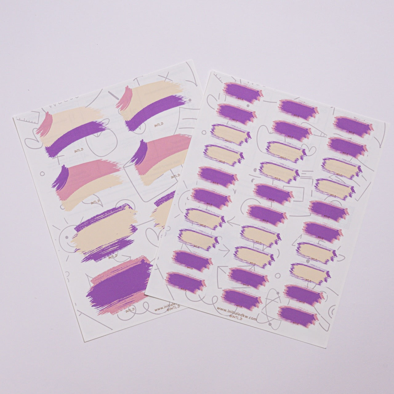 Purple/Peach Strokes Label Bundle