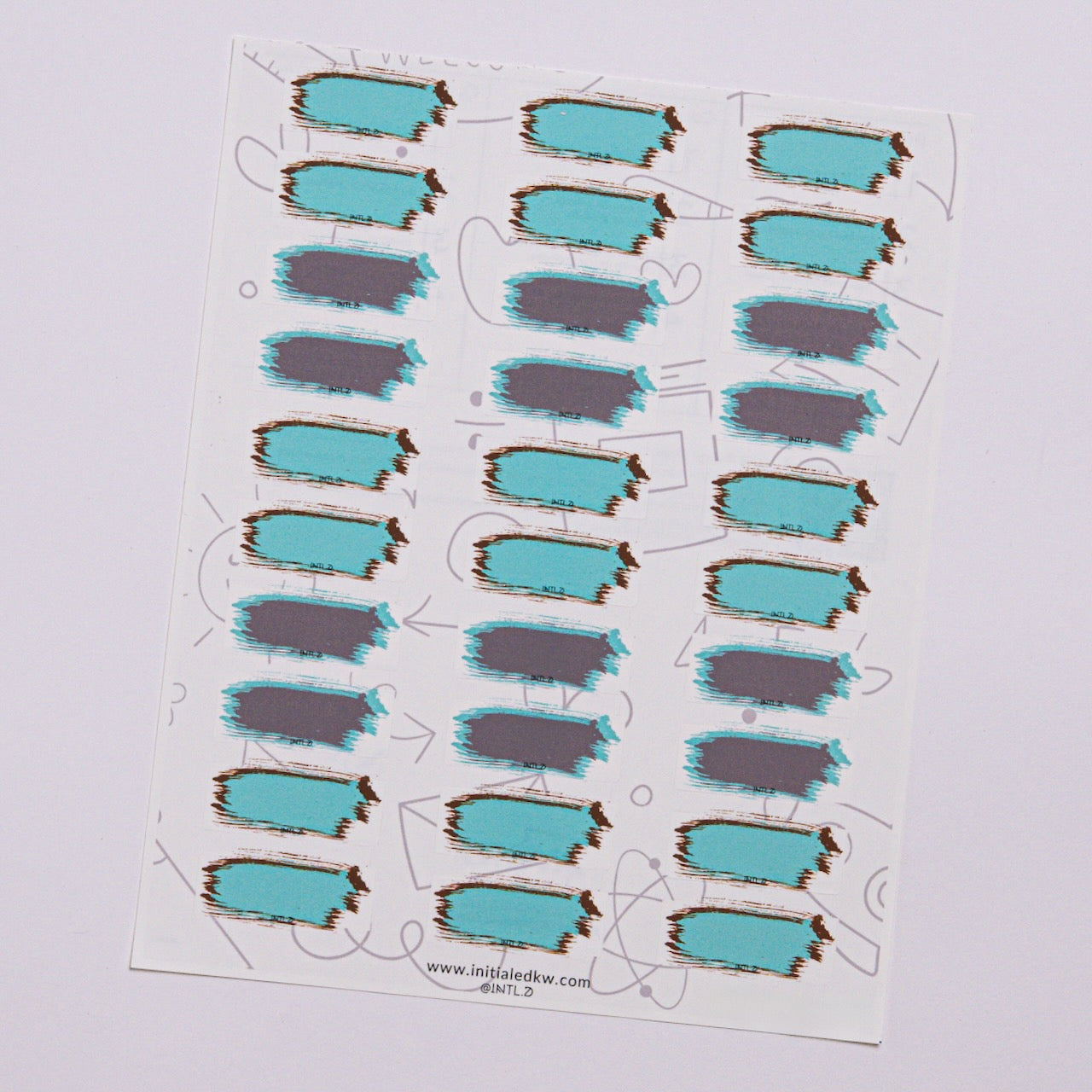 Mini Mint/Grey Stroke Labels