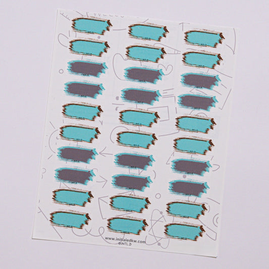 Mini Mint/Grey Stroke Labels