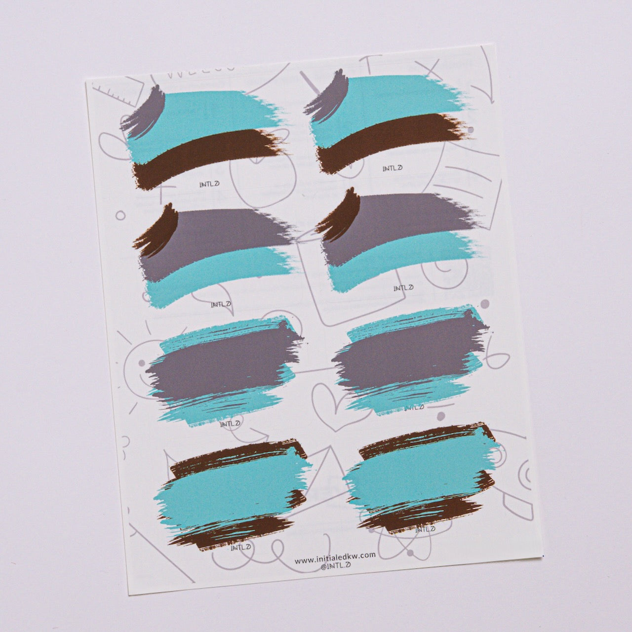 Regular Mint/Grey Strokes Label