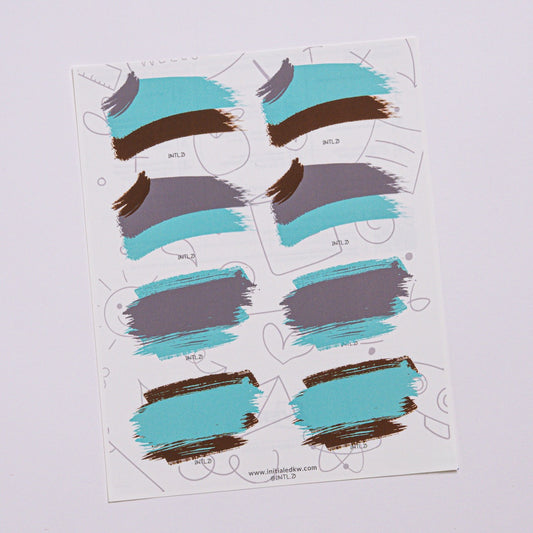 Regular Mint/Grey Strokes Label