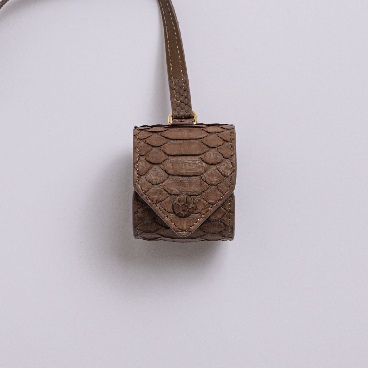 Exotic Leather Scarf Holder