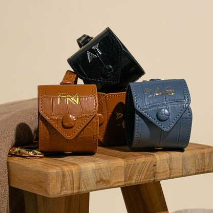 Exotic Leather Scarf Holder