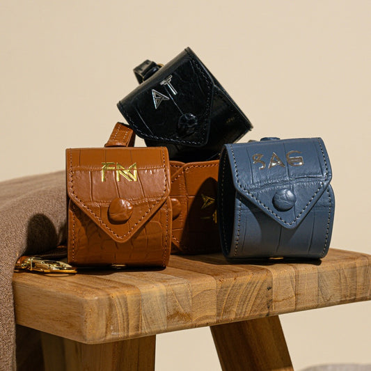 Exotic Leather Scarf Holder