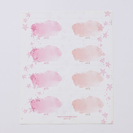 Regular Water Color Stars Splash Labels