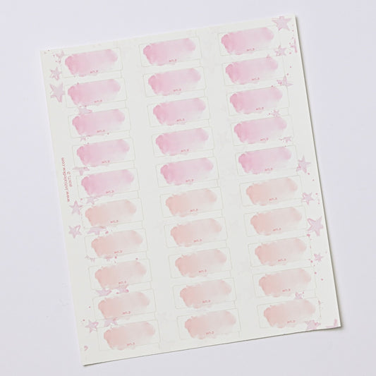 Mini Water Color Stars Labels