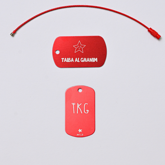 Happy Star Metal Bag Tag