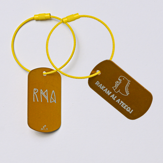 Dino Metal Bag Tag