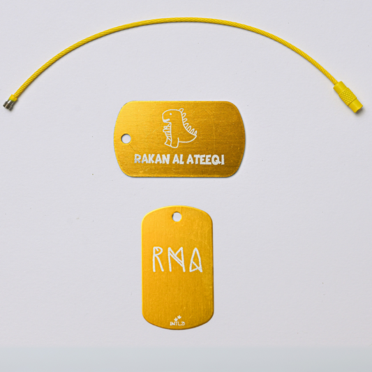Dino Metal Bag Tag